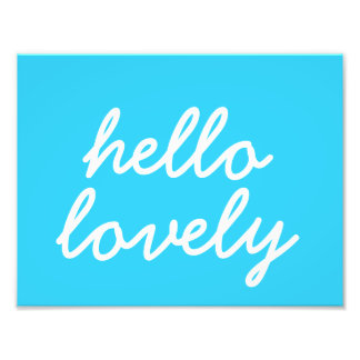 Impression Photo Hello Lovely Blue 8,5"x11" Wall Art