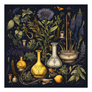 Impression Photo Herbes magiques de l'Alchimie