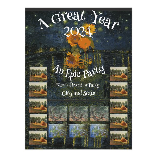 Impression Photo Heureuse Heure 2024 Célibataire Célibataire Retrai (Devant)