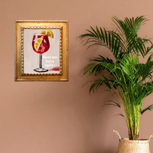 Impression Photo Heureux Heure de Cocktail Italien Vintage Rétro Co