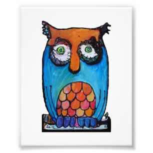 Impression Photo Hibou somnolent