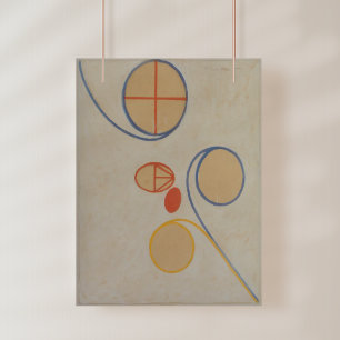 Impression Photo Hilma Af Klint, Seven Point Star No2, Art Abstrait