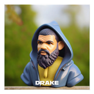 Impression Photo HipHop Drake Portrait Art Gnomis