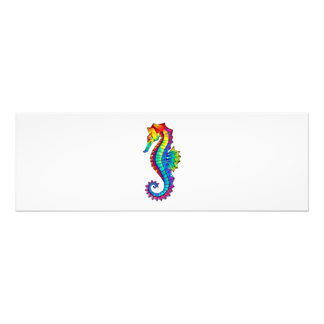 Impression Photo Hippocampe polygonal arc-en-ciel (Devant)