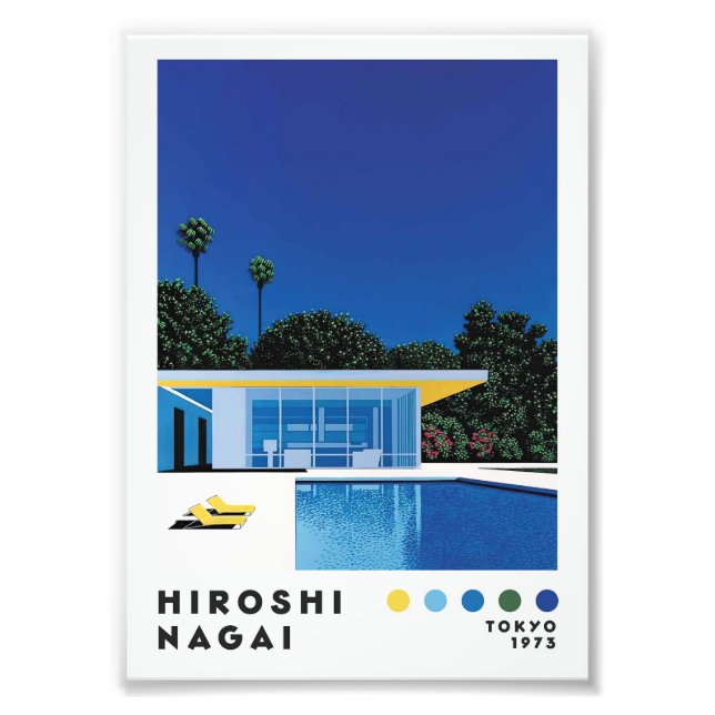 Impression Photo Hiroshi Nagai Style Retro Art Print - Modernist Po (Devant)