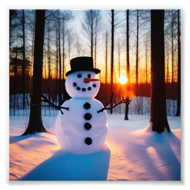 Impression Photo Holiday Snowman (Devant)