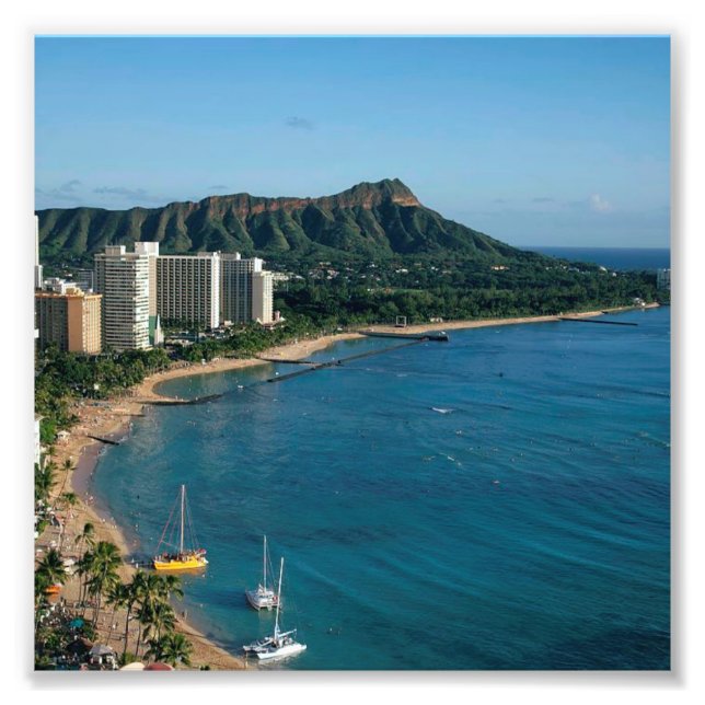 Impression Photo Honolulu Hawaï (Devant)