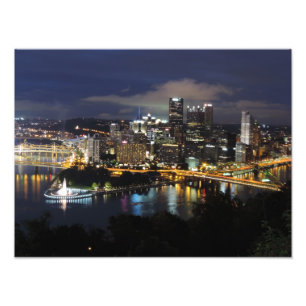 Impression Photo Horizon de Pittsburgh à la copie de crépuscule
