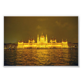 Impression Photo Hungarian Parliament, Budapest, Hungary at Night