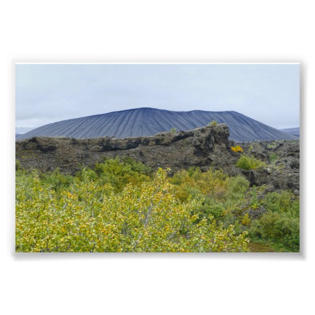 Impression Photo Hverfjall Volcano Cone, Islande (Devant)