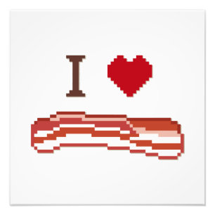 Impression Photo I Love Bacon