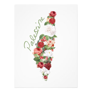 Impression Photo I Love Palestine Ma patrie Carte palestinienne Gro