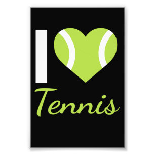 Impression Photo I Love Tennis Racket Ball