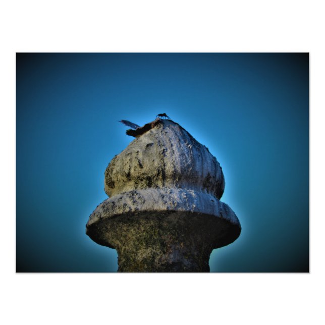 Impression Photo "Il vit au coucher du soleil" (Devant)