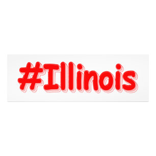 Impression Photo "#Illinois" Joli Design. Commandez dès maintenant