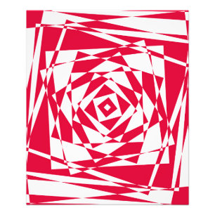 Impression Photo Illusion abstraite rouge blanc