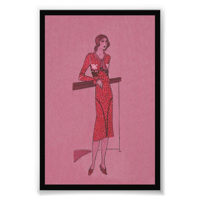 Impression Photo Illustration de fashionista Flapper (Devant)