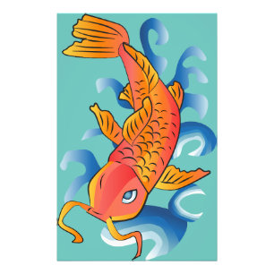 Impression Photo Illustration de la nage Koi Fish
