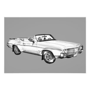 Impression Photo Illustration de voiture 1971 Oldsmobile Cutlass Su