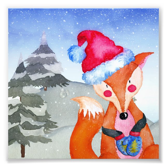 Impression Photo Illustration Fox Forest Woodland Friends (Devant)