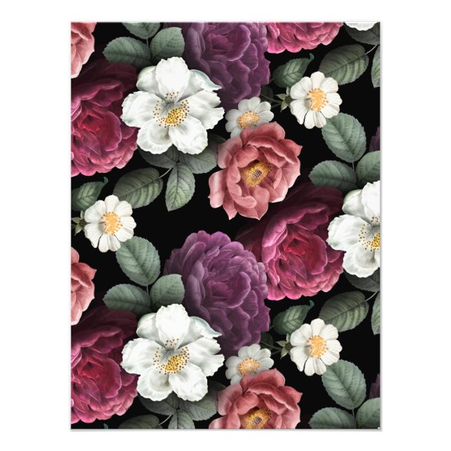 Impression Photo Illustration Rose vintage (Devant)