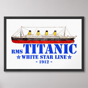 Impression Photo Illustration Titanic RMS - White Star Line 1912