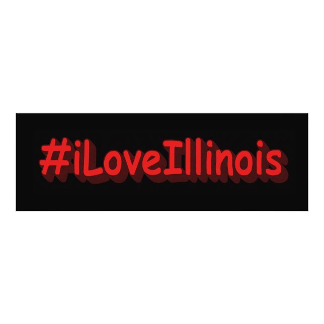 Impression Photo "#iLoveIllinois" Joli design. Acheter maintenant (Devant)