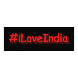 Impression Photo "#iLoveIndia" Conception sympa. Commandez dès main