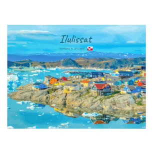 Impression Photo Ilulissat, Groenland - Ville des Icebergs