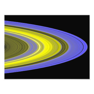 Impression Photo Image fausse couleur des anneaux de Saturne
