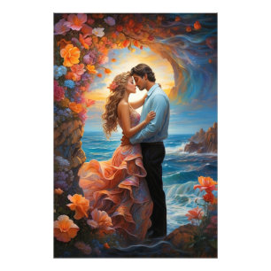 Impression Photo *~* Imaginaire de mer romantique AP51 lever de sol