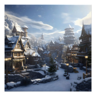 Impression Photo Imaginaire Winter Town