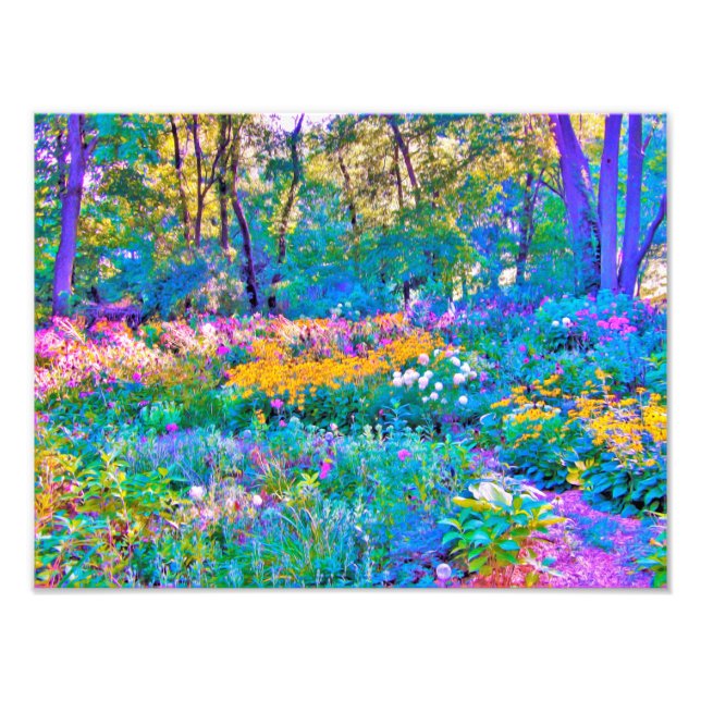 Impression Photo Impressionniste Jardin Coloré Fleurs Paysages (Devant)