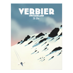 Impression Photo Imprimante d'affiches de voyage de Verbier Switzer