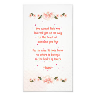 Impression Photo Imprime avec poème