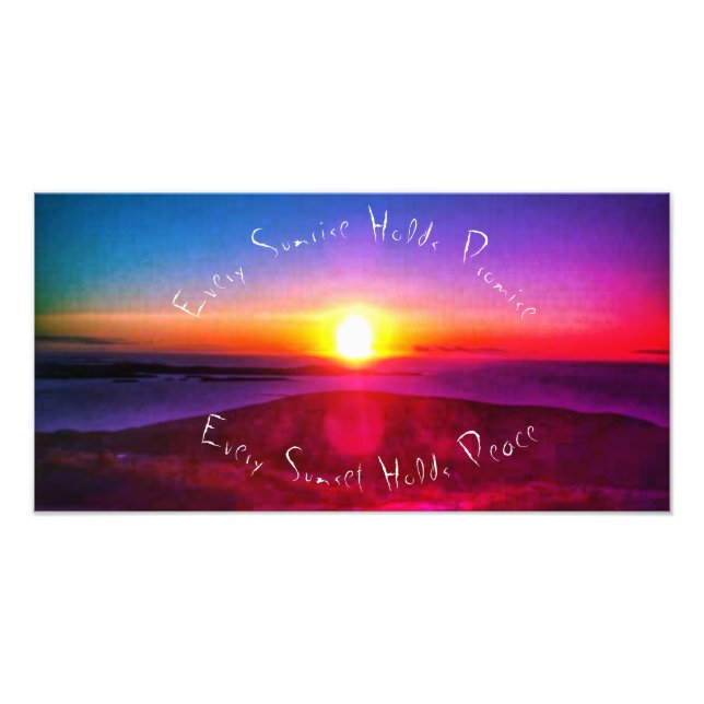 Impression Photo Imprimer le devis "Chaque lever du soleil" (Devant)