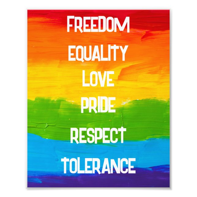 Impression Photo Imprimer le drapeau LGBT arc-en-ciel | Gay Lesbian (Devant)