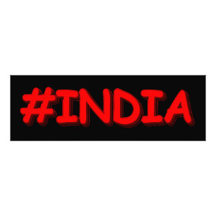 Impression Photo "#India" Joli design. Commandez dès maintenant 