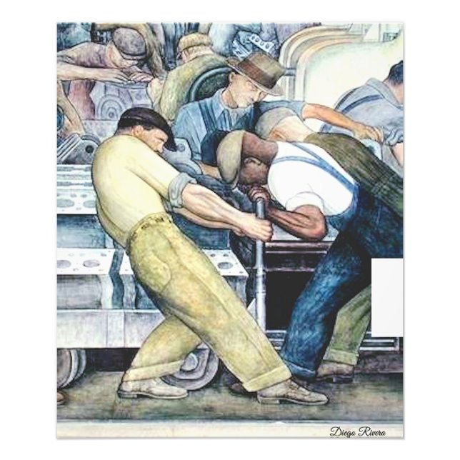 Impression Photo Industrie par Diego Rivera (1933) (Devant)