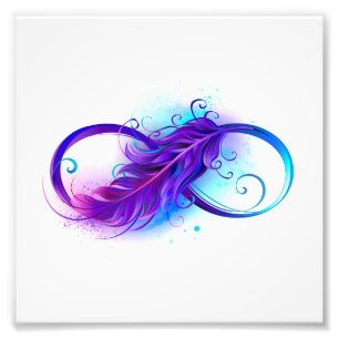 Impression Photo Infini avec plume violette