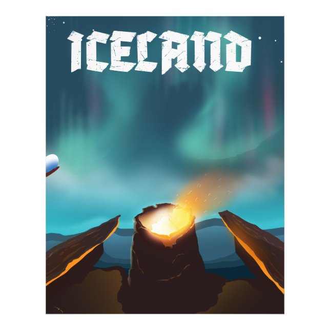 Impression Photo Islande aurora borealis (Devant)