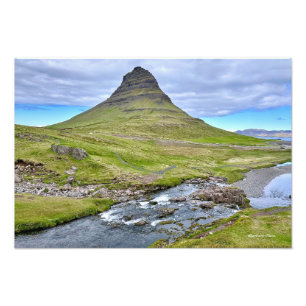 Impression Photo Islande-montagne avec cascades