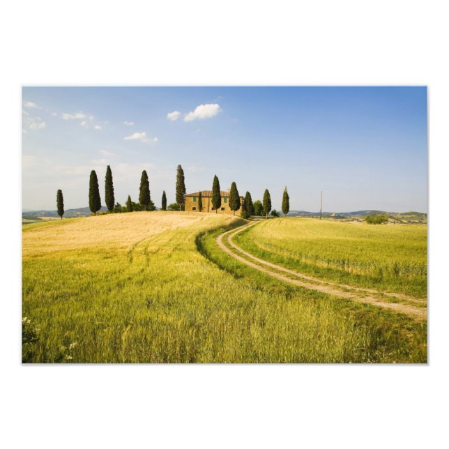 Impression Photo Italie, Toscane, Villa toscane proche de Harvest. (Devant)