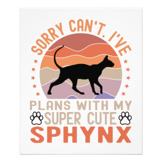 Impression Photo J'ai des plans avec mon chat Sphynx