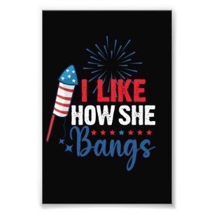 Impression Photo J'aime comment elle frappe Couple patriotique du 4