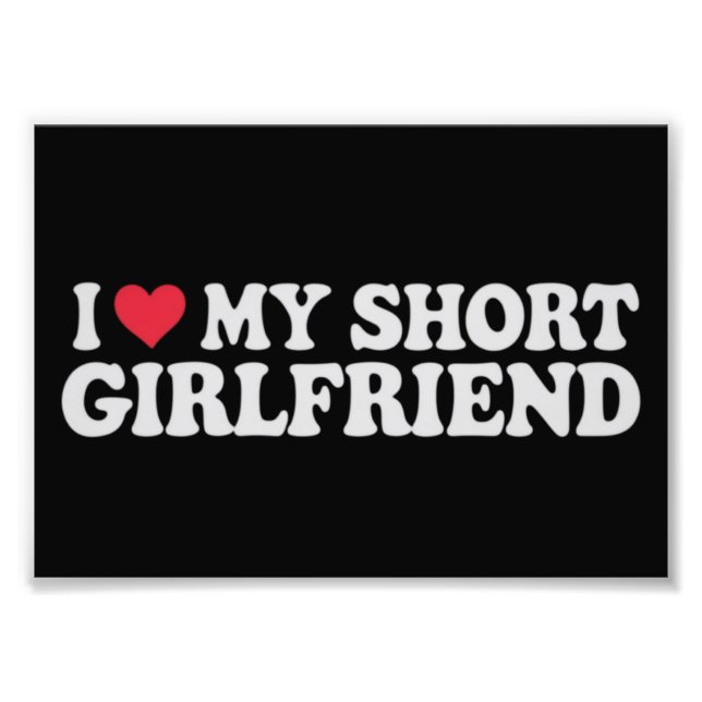Impression Photo J'aime ma petite GF fille garçon Couple Valentines (Devant)