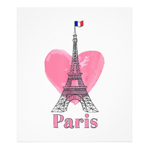 Impression Photo J'aime Paris Tour Eiffel France Cadeau