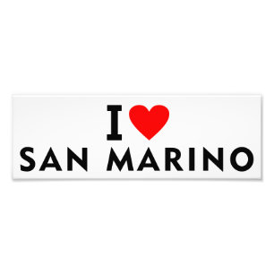 Impression Photo J'aime Saint-Marin pays comme voyage de coeur