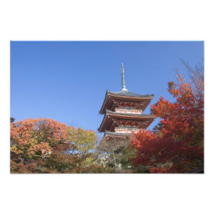 Impression Photo Japon, Kyoto, Pagode en couleur d'automne