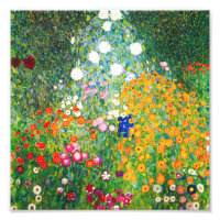 Jardin aux fleurs Gustav Klimt Imprimer